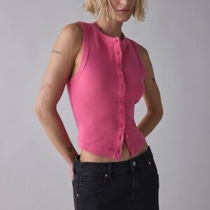 BDG Gigi Knit Button-Down Tank Top